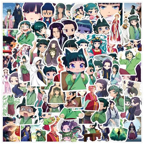 yumcute 120 Stück Maomao Sticker, Anime Aufkleber Wasserfest, Kinder Sticker Set Mitgebsel Kindergeburtstag Gastgeschenke für Skateboards, Bottle, Tablets, Schultaschen, Türe