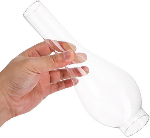 Cheminée pour Lampe à Pétrole en Verre 9,7 Pouces, Rétro | Remplacement pour Ancien Modèle Cassé, Trou 3,6cm, Base 5cm, Usage Intérieur