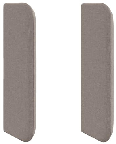 vidaXL Kopfteil Ohr Taupe 40,5 x 40,5 x 4 cm Stoff, Elegantes Schlafzimmer-Accessoire, moderner und robuster Kopfteil, weiche Schaumstoffpolsterung, minimalistisches Design