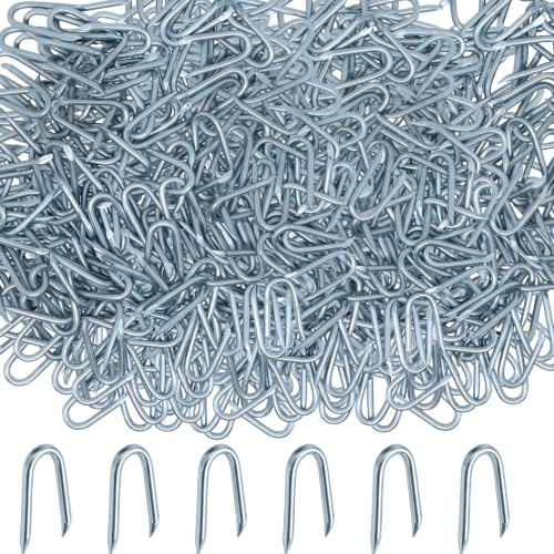 680 Pcs Clou en U pour Grillage, Agrafes de Fixation, Cavaliers de Clôture | Galvanisées, pour Fixation de Fils de Clôture, Grillage Jardin, Clôtures à Piquets, Toiles anti-mauvaises herbes