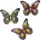 FRANK FLECHTWAREN Metalldeko Schmetterling, im 3er Set, filigranes Design, vielseitige Dekoration, Maßen 24 x 19 cm