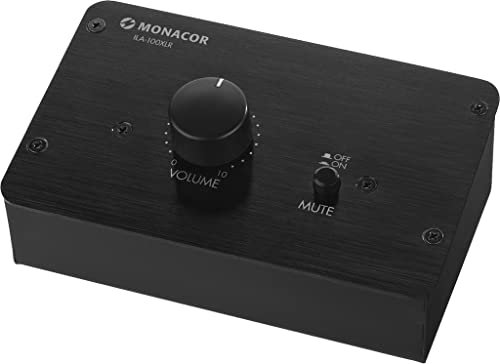 MONACOR ILA-100XLR Passiver Stereo-Pegelregler (XLR-Version) schwarz