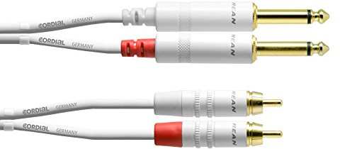 CORDIAL CABLES Audiokabel Doppelklinke/Rca 6 m weiß AUDIOKABEL Essentials Jack