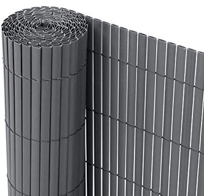 Ribelli® PVC Sichtschutzmatte Sichtschutzzaun Sichtschutz Zaun Balkon Windschutz (100 x 600 cm, Anthrazit)