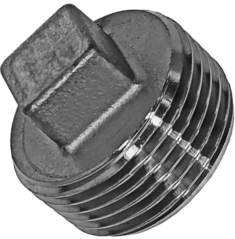 Stopfen mit Vierkantantrieb mit Außengewinde - 1 1/4 Zoll AG - Gewinde-Fitting aus Edelstahl(V4A)
