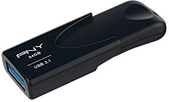 PNY Attaché 4 64GB USB-Stick USB 3.1 bis zu 80MB/s, Schwarz