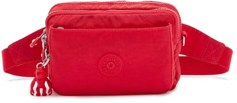 Kipling ABANU Multi Kleine Umhängetasche, die in eine Hüfttasche umgewandelt Werden kann, Red Rouge (Rot)