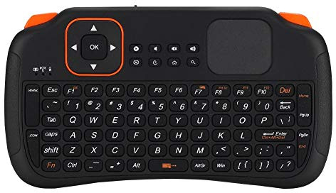 Tosuny Tastiera wireless 2.4G, mini tastiera USB con touchpad, tastiera ricaricabile a 83 tasti, design ergonomico tenuto in mano, adatto per gli amanti del gioco