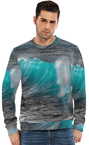 MONTOJ The Waves Ran High Essential Herren-Sweatshirt mit Rundhalsausschnitt Gr. S, 1