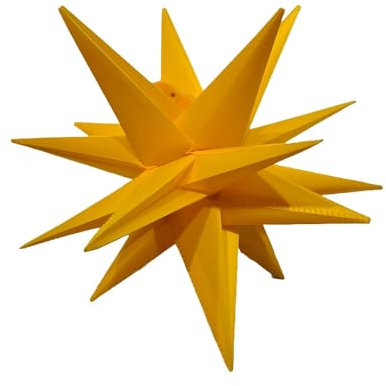 Star-Max LED Kunststoffstern gelb 35 cm