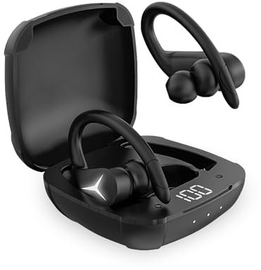 KSIX Sport Buds 2 Auriculares Inalámbricos para Deporte con Micrófono. Cascos Deportivos Resistentes al Sudor para Llamadas, Música, TV y PC