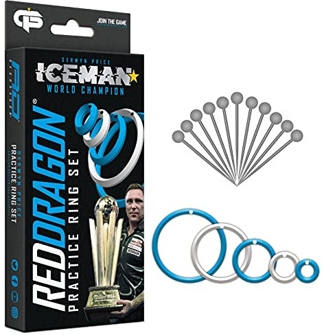 RED DRAGON Darts – Gerwyn Price Iceman – Exklusive und offizielle Dart-Übungsringe Professionelles Dart-Zubehör