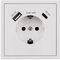 Schutzkontakt-Steckdose McPower ''Shallow'' 1x USB-C - 18W Quickcharge - 1x USB-A