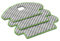 MIRTUX Kit de 3 Mopas Compatible con Roomba Combo - Recambios Compatible para Roomba Combo Serie R1138, R111840 - Mopas para Roomba Combo Accesorios Compatible con Roomba Combo