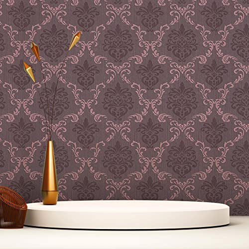 TADESSI Samuel M1-No.3784 - Papier peint intissé - Violet - Métallique - Classique - Papier peint baroque