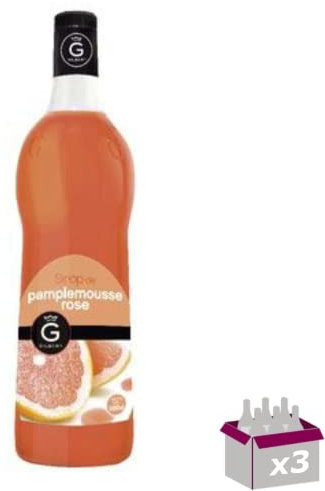 Lot de 3 Sirops Rioba - Pamplemousse rose - 3x1L