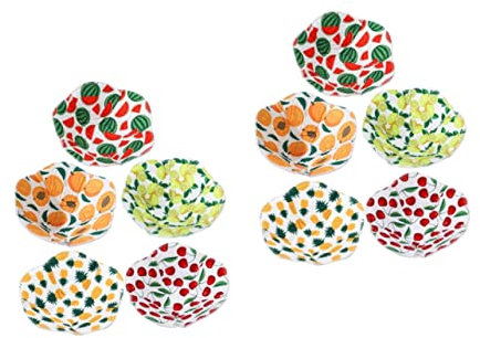 KICHOUSE 10pcs Insulated Bowl Holder Microwave Safe Hugger Oven Bowl Cover for Hot Food