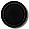 Decor Decorline - Set Piatti Plastica Rigida Riutilizzabili da 20 pezzi/per 10 persone - Edge Collezione - Nero con Bordo Oro - Piatti dessert & Piatti pranzo - 2 misure (10 x 26 cm, 10 x 21 cm)