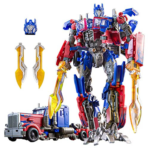 SK MISS Transforming Toys Figures, Deformation Car Robot Toy with Extra Interchangeable Head&Weapons - Autobots Action Figure for Kids 7+, Birthday Toy