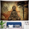 MEKPAM Buddha Wandteppich Wandbehang Böhmische Blume Wohnzimmer Hause Schlafzimmer & Outdoor Dekor Wandteppich 150x130cm