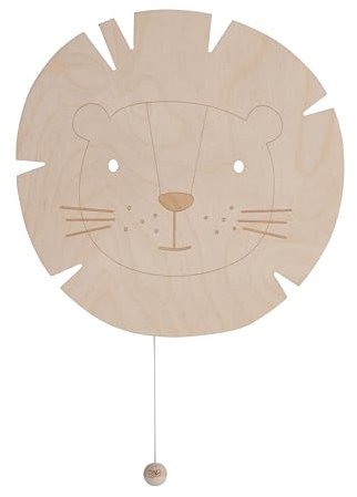 Baby's Only - Baby Wandlampe - Löwe - Wandleuchte für Babyzimmer - Nachtlampe mit batterie für Kinderzimmer - FSC-Gütezeichen Holzlampe - 25000 Brennstunden - Wandlampe bemalbar