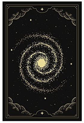 FISH DRAGATE Milky Way Tarot-Karte, Leinwand-Poster, Wandkunst, Wohnzimmer, ästhetisch, Schlafzimmer, Dekoration, Rahmen, 60 x 90 cm