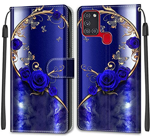 SIENIANLINE Handyhülle für Samsung Galaxy A21s, Samsung Galaxy A21s Hülle Premium Leder Flip Stoßfeste Handyhülle Kompatibel mit Samsung A21s Hülle