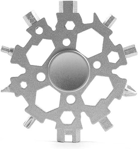 Schneeflockenschlüssel, 1 Stück Schneeflocken-Multitool 23-in-1 Schneeflocken-Schneeschlüssel-Werkzeug, Kartenschlüssel, Inbusschlüssel, Multifunktions-Camping-Outdoor-Werkzeuge, Flaschenöffner, Schra
