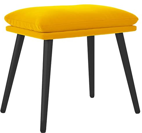vidaXL Fußhocker Hocker Fußbank Fußstütze Fußschemel Ottomane Sitzhocker Fußablage Polsterhocker Wohnzimmer Senfgelb 45x29,5x35cm Samt