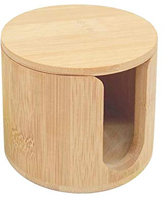 Generic Makeup Remover Pads - Bamboo Storage Box - 10cm Diameter - Eco-Friendly, Reusable - 1 Count