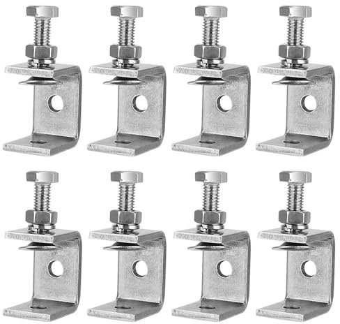 CHUENKUK 8 Stück 30 mm C Klemme C Zwingen Edelstahl Heavy Duty Trägerklemme für Klemmen & Spanner, zwingen, Holzarbeiten Werkzeug, Heimwerken & Autoreparatur, Silber