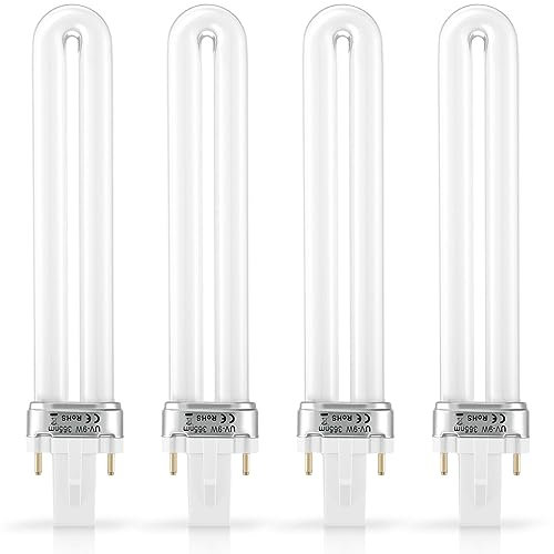 SEWACC 4 Pezzi Di Ricambio 9 365Nm Lampada Lampadina Lampada UV Per UV LED Lampada Per Per Nail Art Asciugatrice Lampada UV Luce