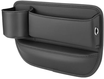 XILUOWUDI Aufbewahrungsbox für Autositz Lücken Organizer für OPEL ADAM (Bj. 2013-2020), Kleinigkeiten Handys Trinkbecher Aufbewahrung Auto Zubehör,Driver's Seat-Black