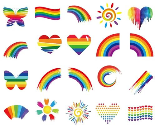 Gay-Aufkleber für Wasserflaschen, Pride-Aufkleber für Laptop, Regenbogen-Aufkleber für LGBTQ, Aufkleber-Packungen in Bisexuellen für Laptop, Scrapbooking, Visionboards