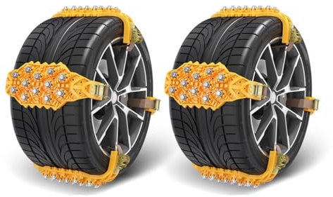 QSCGEBUJ Auto Schneeketten für OPEL Astra K（4door） 2015-2025,Winter Reifen Notfall Anfahrhilfe rutschfest Langlebige Außendekoration Zubehör,B2-8 Pieces Yellow