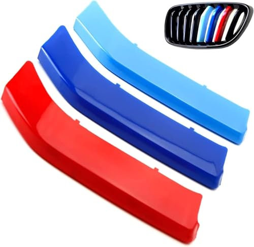 YUEXIANGJING 3 Piezas Tira de Parrilla Delantera para BMW 3 Series E46 1997-2001 Sedan (10 Slats), Inserciones para Parrilla de Radiador para Coche Tira de Parrilla Delantera