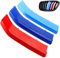 YUEXIANGJING 3 Piezas Tira de Parrilla Delantera para BMW 3 Series E46 1997-2001 Sedan (10 Slats), Inserciones para Parrilla de Radiador para Coche Tira de Parrilla Delantera