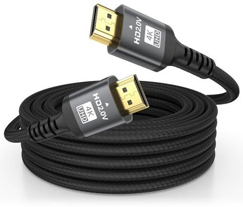 grofyllaa 4K HDMI 30ft Cable Ultra High Speed HDMI 2.0 Cable 4K@60Hz 18Gbps 3D ARC Gold-Plated Connectors Ethernet Audio Video Return HDMI Cable, Used for UHD TV Monitor Laptop Xbox/PS4/PS5/HDTV ect.