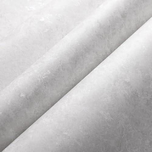 Pamatio White Grey Cement Wallpaper, Concrete Feature Wallpaper, Retro Industrial Style Crack Texture Wall Decoration for Living Room, Bedroom and Hallway Adult Home Decor