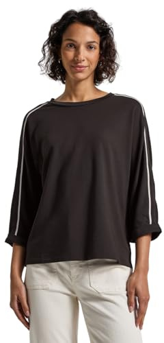 Street One Damen 3227569 Shirt mit Gallon Streifen, deep Roast Brown, 34