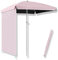 OPOLDBDMAC Sombrilla De Playa con Panel Lateral Ø200 Cm Parasol para Terraza Apertura Manual 4 Varillas, Impermeable Parasol para Uso En Patio, Jardín, Exterior Y Cochera(Pink,160cm/5ft)