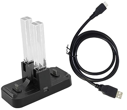 SHINEOFI Caricabatterie Controller Switch Slot Ricarica Doppia per Pro e Dock Stazione USB Design Compatto e Funzionale per Accessori Switch