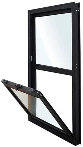 HJZALMI Ventanas Corredizas Pequeñas De Elevación Vertical, Ventana De Aluminio Empotrada, Ventana De Servicio para Food Trucks, Restaurantes, Baños Y Carritos(60x100cm)