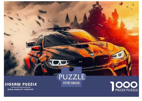 Racing Car Puzzles 1000 Piece for Adults And Kids Cool Car Unique Challenge Games Family Puzzle Game Birthday Gifts Beautiful Decoration 38x26cm/1000pcs