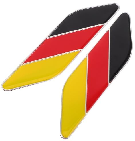 SOPOTUTU Autocollant Métallique Drapeau Allemand pour Voiture Protection Rayure Décoration Extérieure Corps Lot