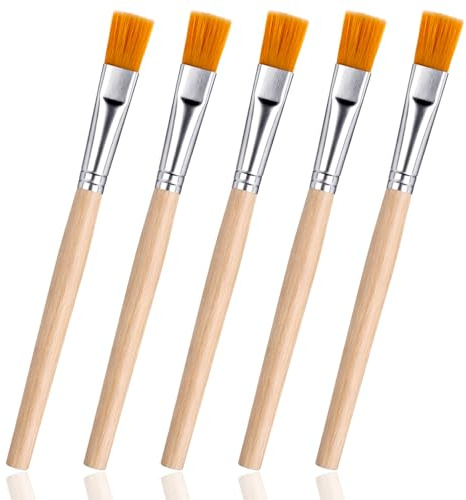 5 PCS Small Paint Brushes, Trim Thin Paint Brushes for Walls Small Paintbrush Trim Painting Tool for Watercolor Oil Painting Acrylic Craft Brush