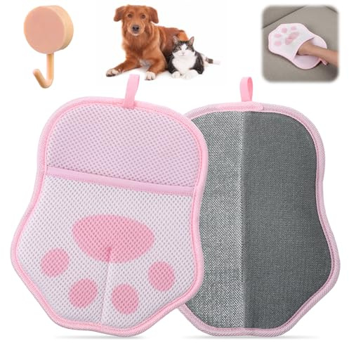 Ptwola Pet Hair Removal Glove - Reusable Electrostatic Pet Hair Removers for Dogs and Cats, Pets Grooming Needs, Magic Brush Hairs Remover Tool for Clothing Couch Carpet Car Seat