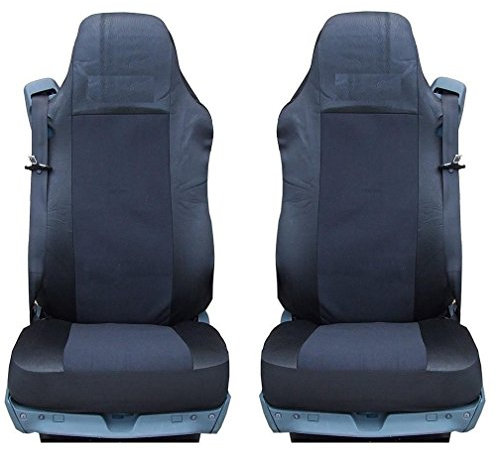 flexzon 2 x Sitzbezüge, schwarz, Set passgenau für MAN LKW TGA TGL TGX TGS