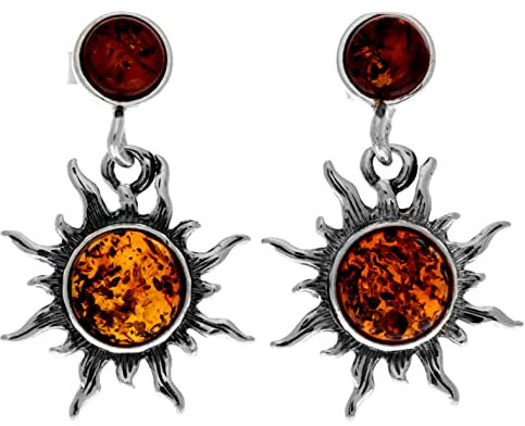SilverAmber - Damen - 925 Silber & Bernstein Ohrringe - 5334