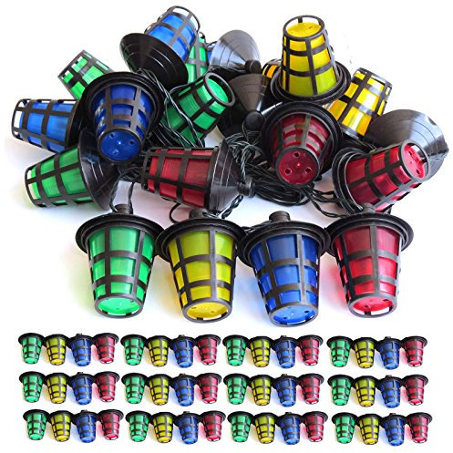 Gartenpirat Partylichterkette bunt 12,5m 50 Laternen Outdoor Strom